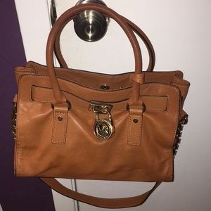 Authentic brown leather Michael Kors purse